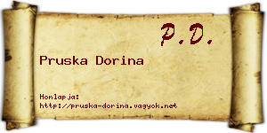 Pruska Dorina névjegykártya